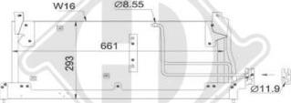 Diederichs DCC1283 - Condenser, air conditioning autospares.lv