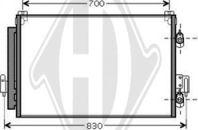 Diederichs DCC1706 - Condenser, air conditioning autospares.lv