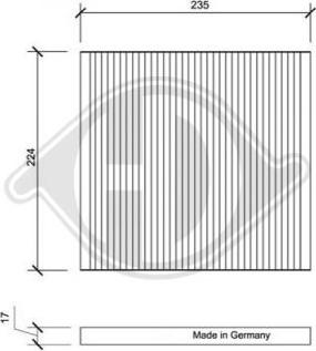 Diederichs DCI0044 - Filter, interior air autospares.lv