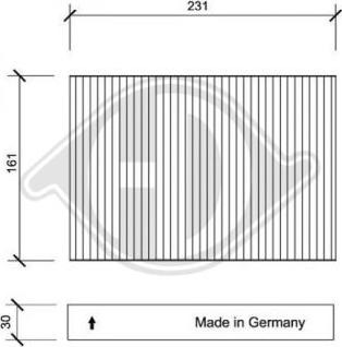 Diederichs DCI0043 - Filter, interior air autospares.lv