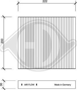 Diederichs DCI0057 - Filter, interior air autospares.lv