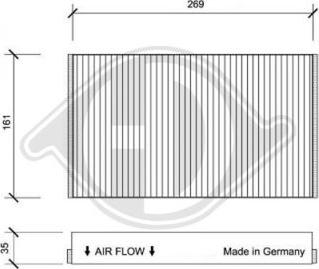 Diederichs DCI0065 - Filter, interior air autospares.lv