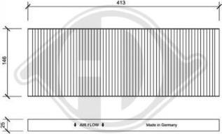 Diederichs DCI0004 - Filter, interior air autospares.lv