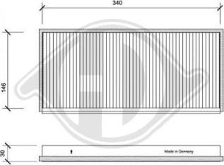 Diederichs DCI0006 - Filter, interior air autospares.lv