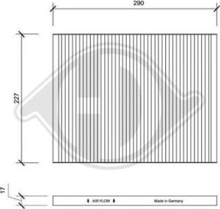 Diederichs DCI0003 - Filter, interior air autospares.lv