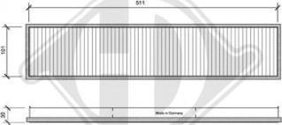 Diederichs DCI0007 - Filter, interior air autospares.lv