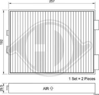 Diederichs DCI0037S - Filter, interior air autospares.lv