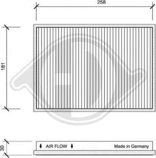 Diederichs DCI0021 - Filter, interior air autospares.lv