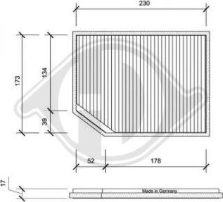 Diederichs DCI0022 - Filter, interior air autospares.lv