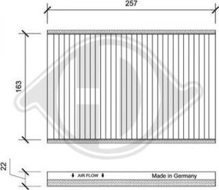 Diederichs DCI0145 - Filter, interior air autospares.lv