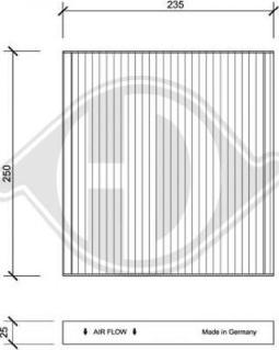 Diederichs DCI0148 - Filter, interior air autospares.lv