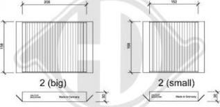 Diederichs DCI0147S - Filter, interior air autospares.lv