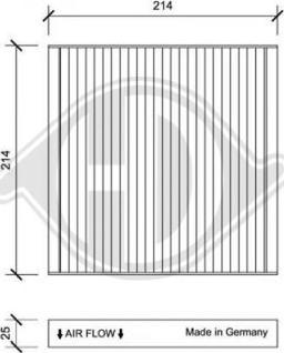 Diederichs DCI0162 - Filter, interior air autospares.lv