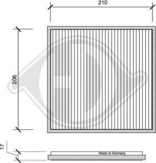 Diederichs DCI0101 - Filter, interior air autospares.lv