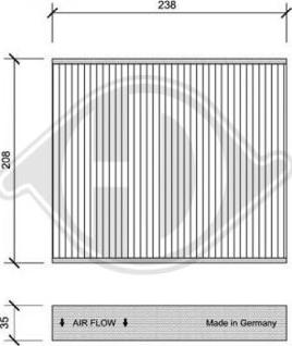 Diederichs DCI0103 - Filter, interior air autospares.lv