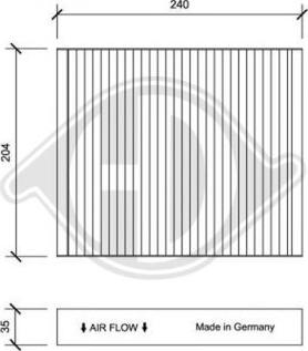 Diederichs DCI0187 - Filter, interior air autospares.lv