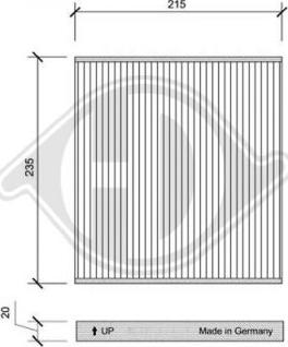 Diederichs DCI0138 - Filter, interior air autospares.lv