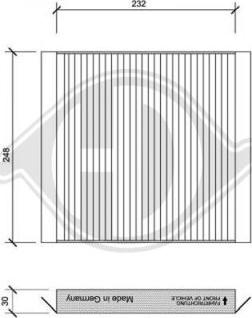 Diederichs DCI0121 - Filter, interior air autospares.lv