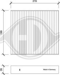 Diederichs DCI0243 - Filter, interior air autospares.lv