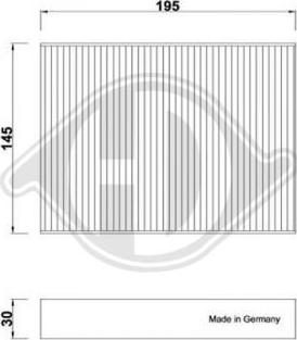 Diederichs DCI0258 - Filter, interior air autospares.lv