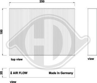 Diederichs DCI0263 - Filter, interior air autospares.lv