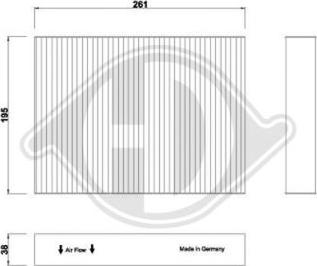 Diederichs DCI0267 - Filter, interior air autospares.lv