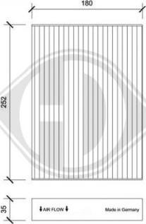 Diederichs DCI0234 - Filter, interior air autospares.lv