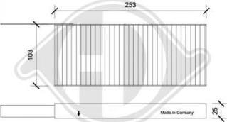 Diederichs DCI0225S - Filter, interior air autospares.lv