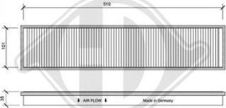 Diederichs DCI1058 - Filter, interior air autospares.lv