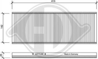 Diederichs DCI1004 - Filter, interior air autospares.lv