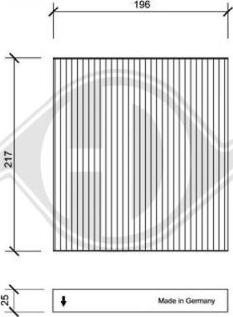 Diederichs DCI1084 - Filter, interior air autospares.lv