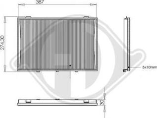 Diederichs DCI1082 - Filter, interior air autospares.lv