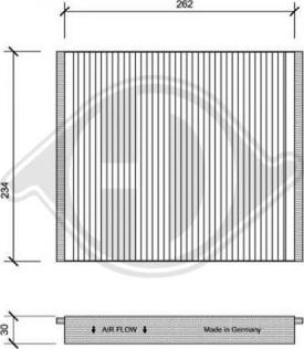 Diederichs DCI1033 - Filter, interior air autospares.lv