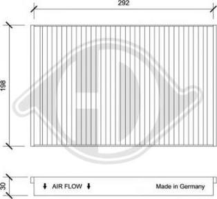 Diederichs DCI1032 - Filter, interior air autospares.lv