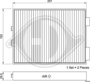 Diederichs DCI1037S - Filter, interior air autospares.lv