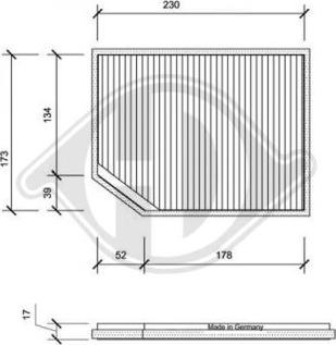 Diederichs DCI1022 - Filter, interior air autospares.lv