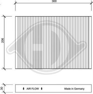 Diederichs DCI1071 - Filter, interior air autospares.lv