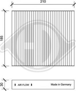 Diederichs DCI1146 - Filter, interior air autospares.lv