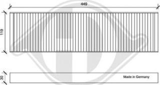 Diederichs DCI1165 - Filter, interior air autospares.lv