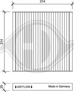 Diederichs DCI1162 - Filter, interior air autospares.lv