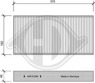 Diederichs DCI1112 - Filter, interior air autospares.lv