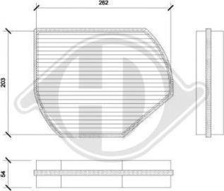 Diederichs DCI1800 - Filter, interior air autospares.lv