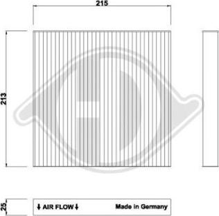 Diederichs DCI1262 - Filter, interior air autospares.lv