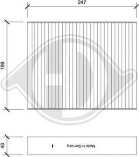 Diederichs DCI1226 - Filter, interior air autospares.lv