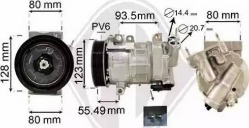 Diederichs DCK1446 - Compressor, air conditioning autospares.lv