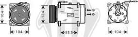 Diederichs DCK1458 - Compressor, air conditioning autospares.lv