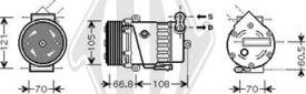 Diederichs DCK1403 - Compressor, air conditioning autospares.lv