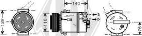 Diederichs DCK1416 - Compressor, air conditioning autospares.lv