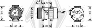 Diederichs DCK1590 - Compressor, air conditioning autospares.lv