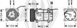 Diederichs DCK1593 - Compressor, air conditioning autospares.lv